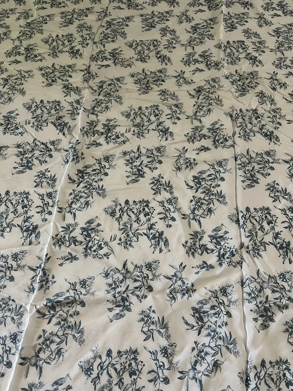 54” x 78” rayon heron toile curtain panel window shower stall